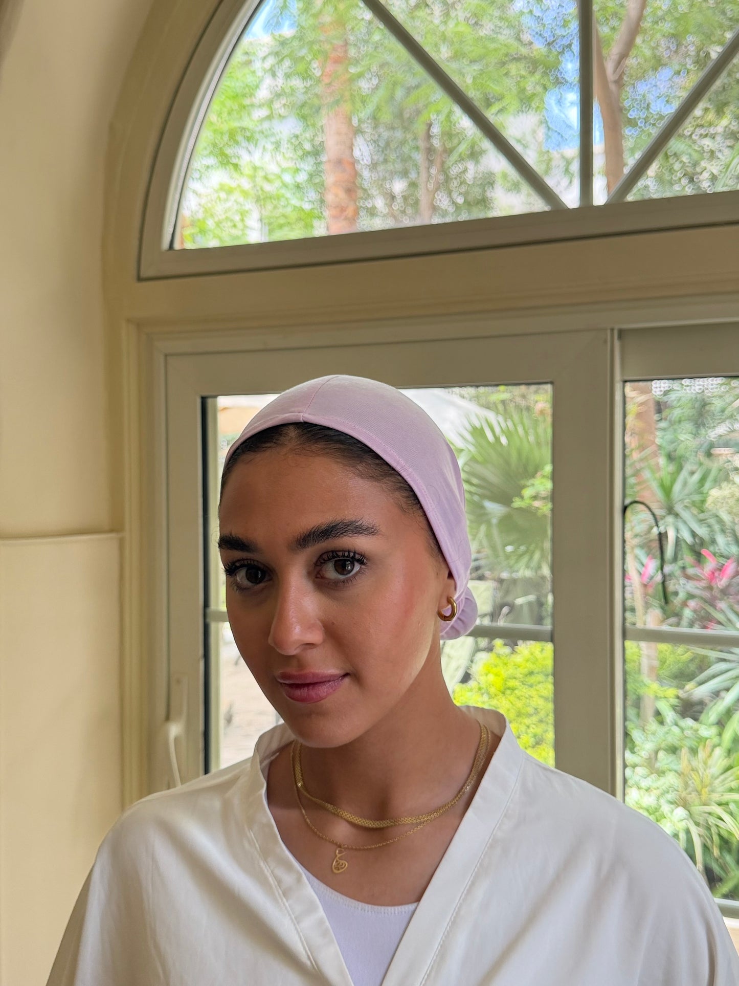 Lilac Wrap Turban cotton lycra